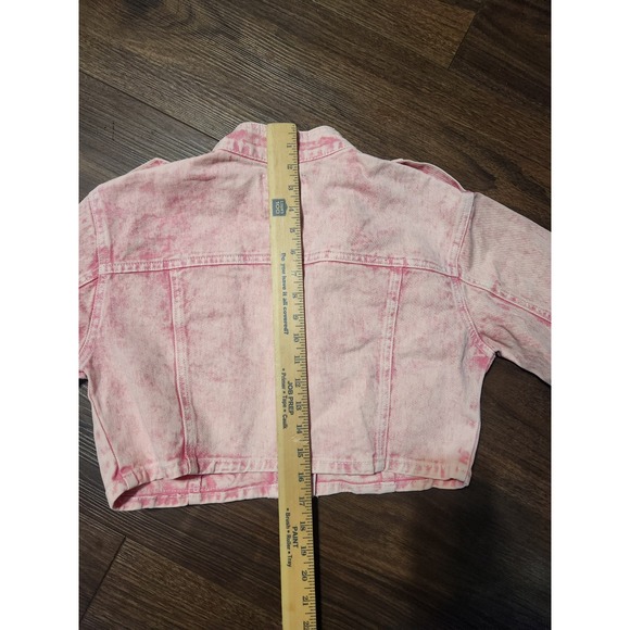 Fashion Nova Billie Cropped Jacket Womens Medium Pink Cargo Utility NWT New - Picture 9 of 10
